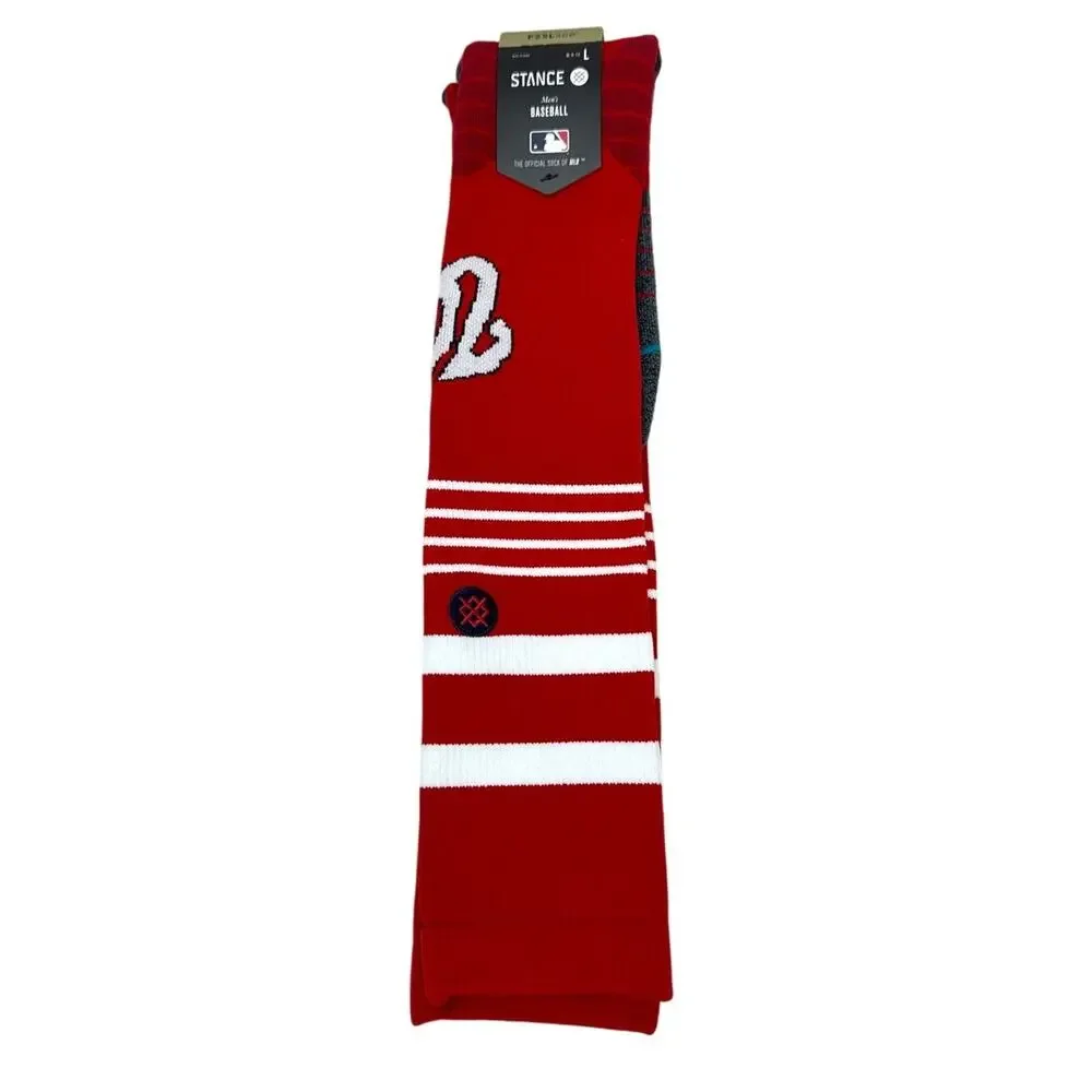 Stance MLB Washington Nationals Diamond Pro Over The Calf Height Socks Sz L 9-13